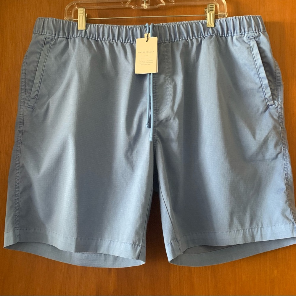Peter Millar Crown Men’s Size XL Sun Protection Elastic Waistband Blue Shorts